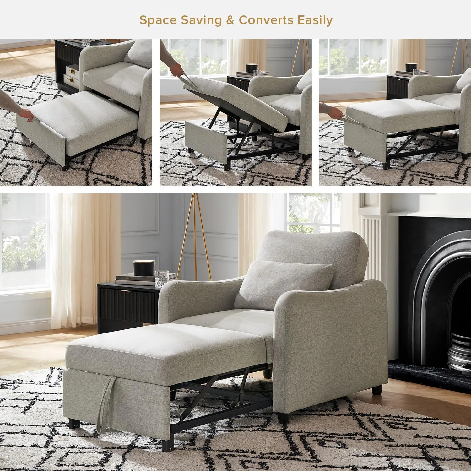 Convertible sleeper chair — image 6
